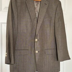 Lauren Ralph Lauren Brown Plaid Blazer